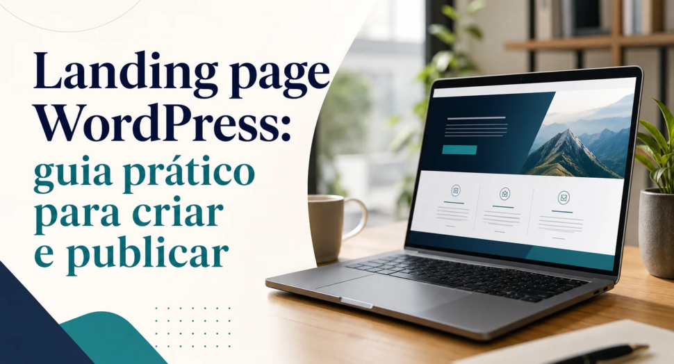 Capa editorial do artigo “Landing page WordPress: guia prático para criar e publicar”