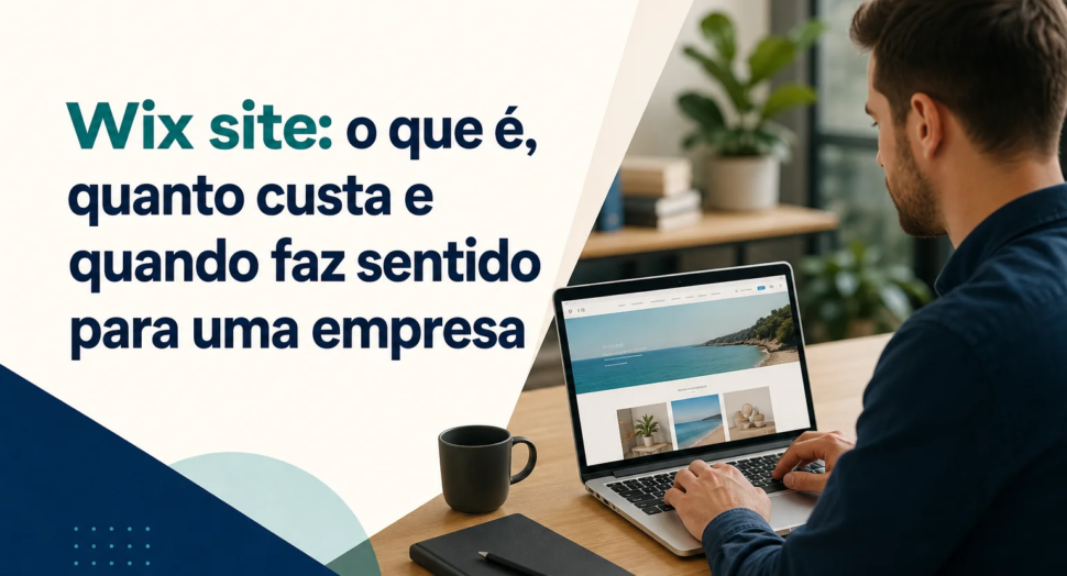 Capa editorial do artigo “Wix site: o que é, quanto custa e quando faz sentido para uma empresa”
