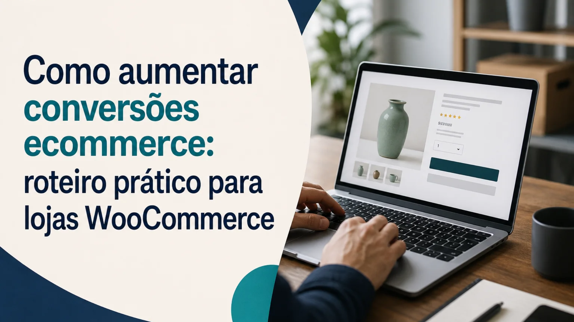 Capa editorial do artigo “Como aumentar conversões ecommerce: roteiro prático para lojas WooCommerce”