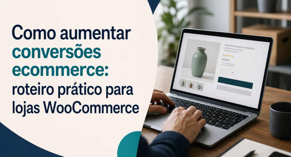 Capa editorial do artigo “Como aumentar conversões ecommerce: roteiro prático para lojas WooCommerce”