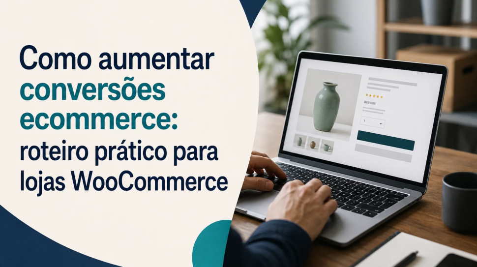 Capa editorial do artigo “Como aumentar conversões ecommerce: roteiro prático para lojas WooCommerce”