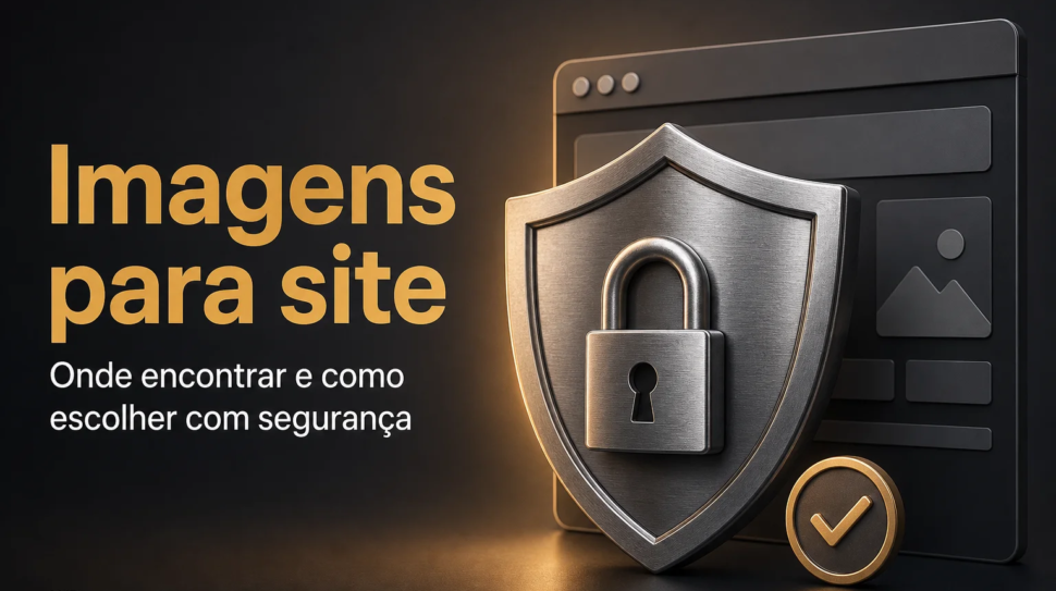 Capa editorial do artigo “Imagens para site: onde encontrar e como escolher com segurança”