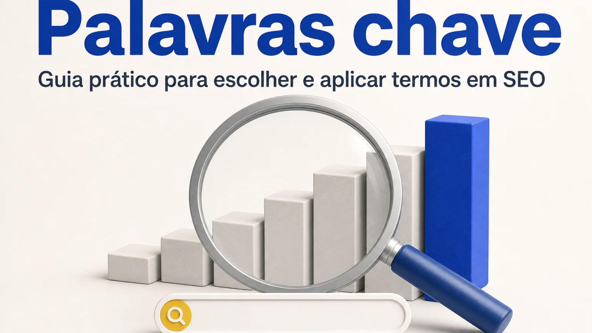 Capa editorial do artigo “Palavras chave: guia prático para escolher e aplicar termos em SEO”