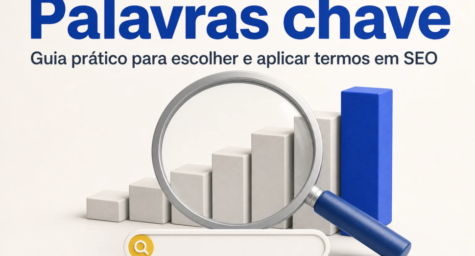 Capa editorial do artigo “Palavras chave: guia prático para escolher e aplicar termos em SEO”